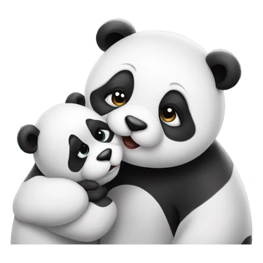 Panda giving a kiss sticker