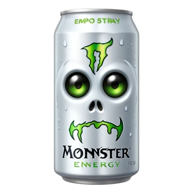 White monster energy drink sticker
