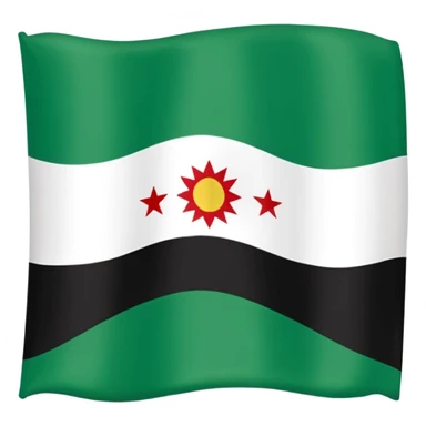 Just do a simple flag I want to put in my bio. Have u seen the panjshir flag do that it’s not in the emojis but make it exactly like the picture don’t add anything else. something on the middle search it up and make it in a shape of flag like the emojis no it’s goes like green on  sticker