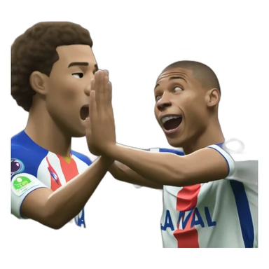 jude bellingham celebrating behind his back mbappe crying sticker