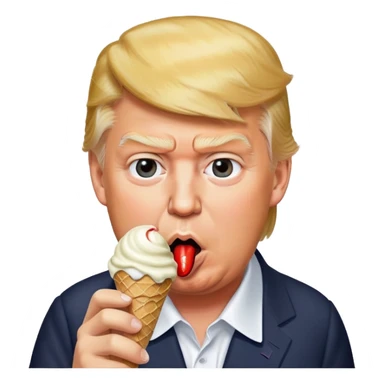 Donald trump eating an ice cream  sticker
