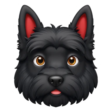 Black scottie dog  sticker