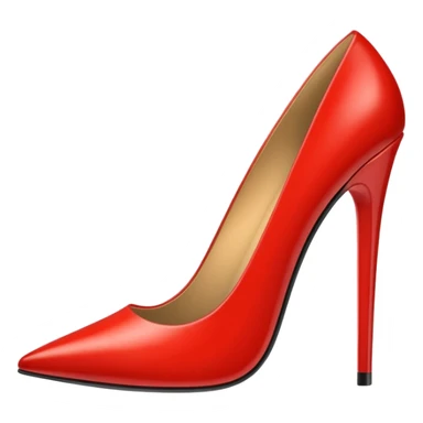 single fire red stiletto shoe sticker