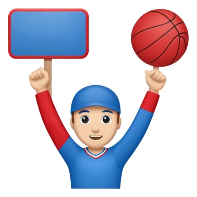 cheering sign sports in blue (#00A3E0) and red (#F9423A) sticker
