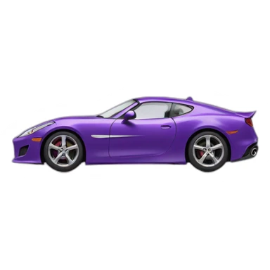 A purple sports car facing the right side sticker