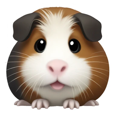 Brown, black and white guinea pig sticker