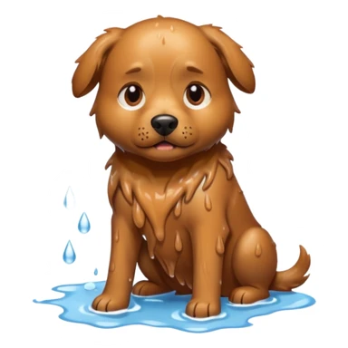 wet dog sticker