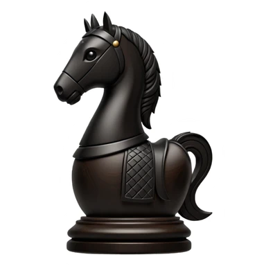 simple piece of chess knight in black sticker