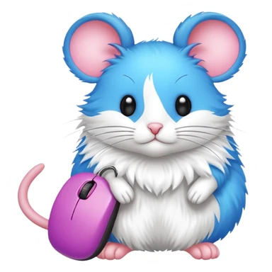 Toy for a cat, fluffy, fake mouse, bright colors, smartykat  sticker