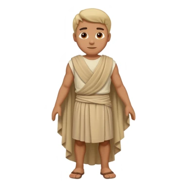 beige ancient male skirt cloth isolated sticker