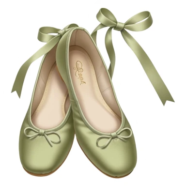 Pale olive ballet shoes sticker