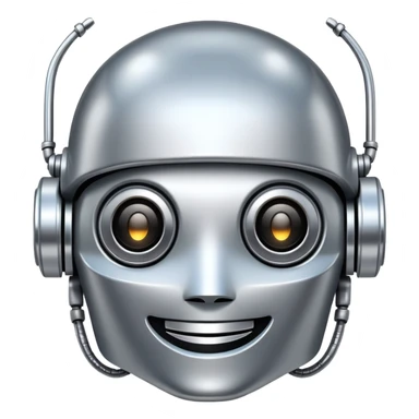 smiling robot sticker