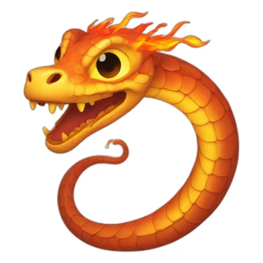 Serpent qui crache des flammes sticker