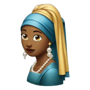 do g with a pearl earring sticker