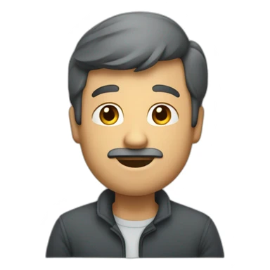 un homme qui leve le doigt du milieu sticker