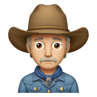Sad cowboy sticker