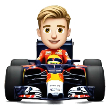 Max Verstappen  f1 driver in a car sticker