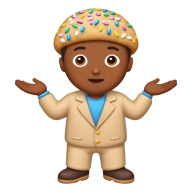 Frosted Cookie Man with sprinkles sticker