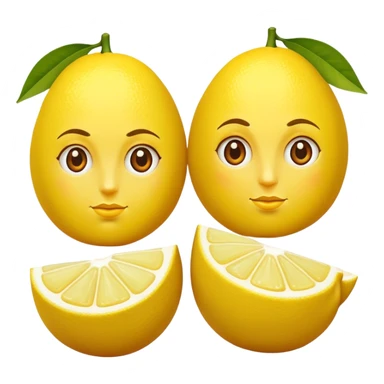 A pair of lemons side by side shaped like a woman sticker