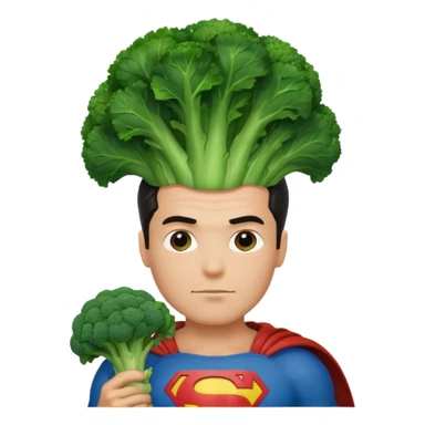 brocoli superman sticker