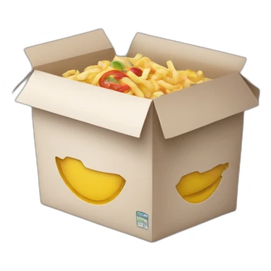 Food takeaway box sticker