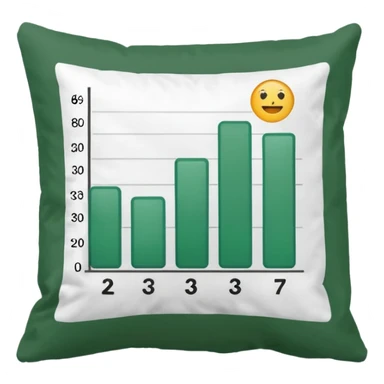 excel chart on a pillow sticker