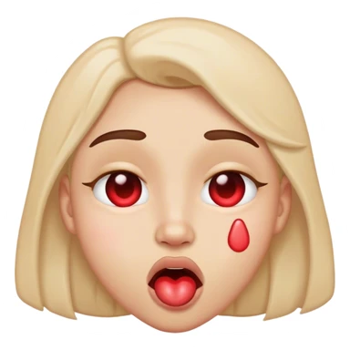 Heart eyes on drooling face  sticker