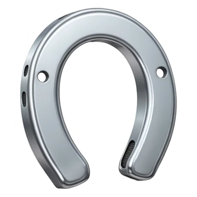 Horse shoe silver sticker