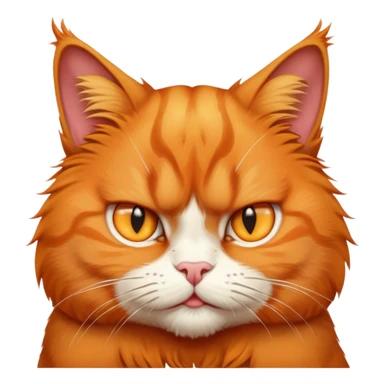 orange cat showing middle finger  sticker