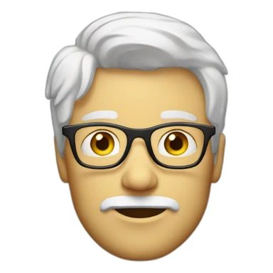 white ginger haired man from Leeds with glasses and stubble sticker