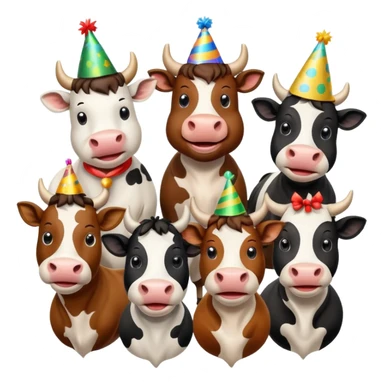 generate an emoji of a group of male and female bulls travelling together on holidays sticker