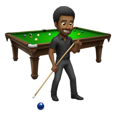 Guy playing billiards  sticker