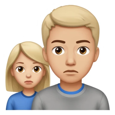  teenager rolling eyes up with parent in the disance behind them. The teenager is showing Indifference - lack of interest, concern, or sympathy - sticker
