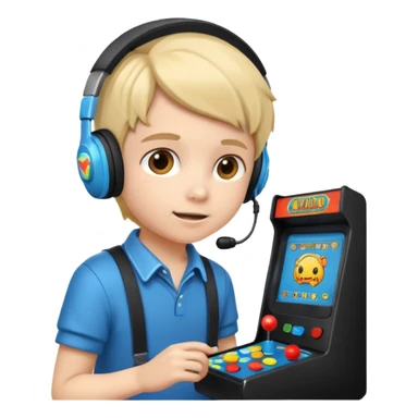 Retro Arcade Kid sticker