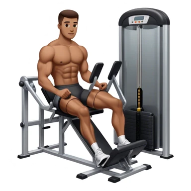 guy leg press machine sticker