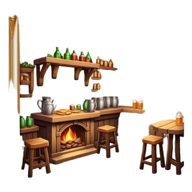 Cozy Fantasy tavern sticker