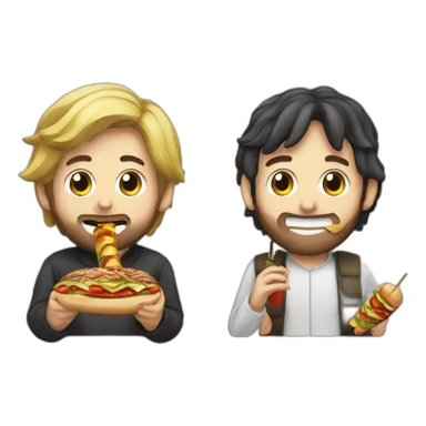 pewdiepie and jew eating kebab sticker