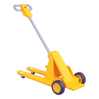 Make the pallet truck yellow, keep the same style and subject, 3D emoji style. sticker