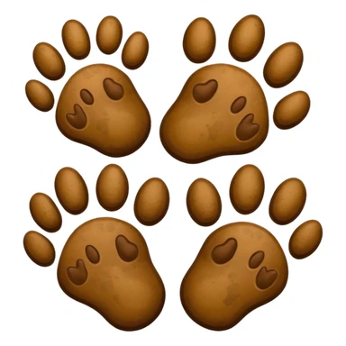 Paw prints from a dog with only 3 legs.  3? Notv4 4 toes on each foot  sticker