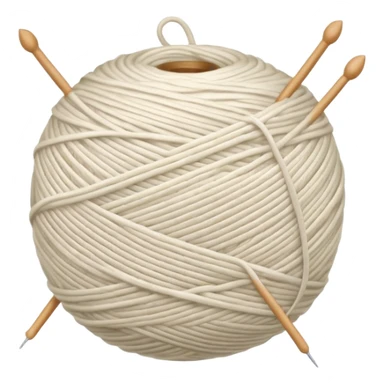 ball of knitting thread lmilk colour sticker