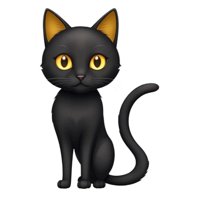Black cat with golden eyes sticker