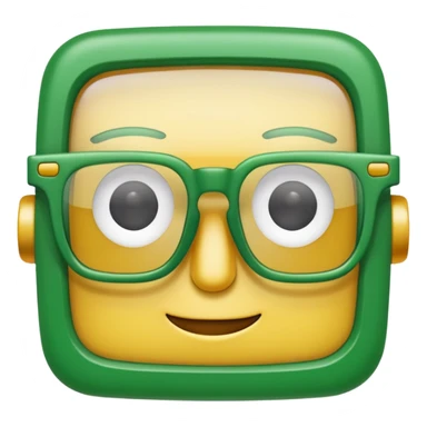 Green Square Spects. only spects. sticker