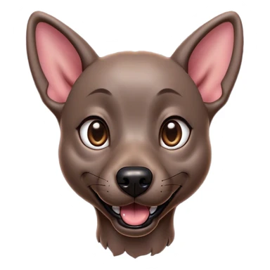 Cinematic Comical Xoloitzcuintle dog Portrait Emoji, Head tilted dramatically with an exaggeratedly amused expression, featuring smooth, hairless ebony skin with pronounced wrinkles and wide, expressive dark eyes filled with playful disbelief, Simplified yet hilariously expressive features, highly detailed, glowing with a slightly sassy glow, high shine, dramatic yet playful, stylized with an air of cheeky mischief, bright and endearing, soft glowing outline, capturing the essence of a spirited and over-the-top companion, so meme-worthy it feels like it could side-eye its way into internet fame instantly! sticker