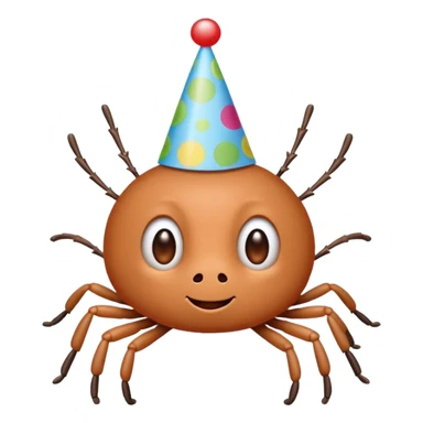 A tick wearing a birthday hat  sticker