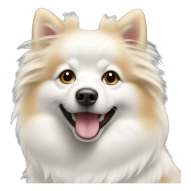 White and blonde spots spitz sticker