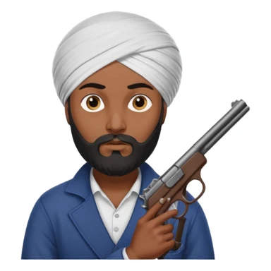 sikh with gun sticker