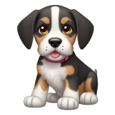 beagle schnauzer puppy sticker