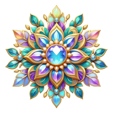 Epic divine legendary celestial flowery complex detailed iridescent aesthetic-scenery-Decorations sticker
