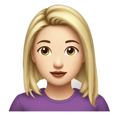 Emoji de chica cabello corto alisado un poco china labios lindos sticker