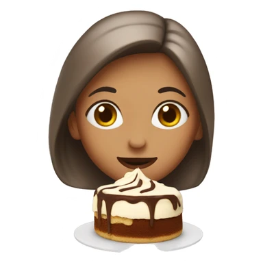 Sister eating tiramisu sticker